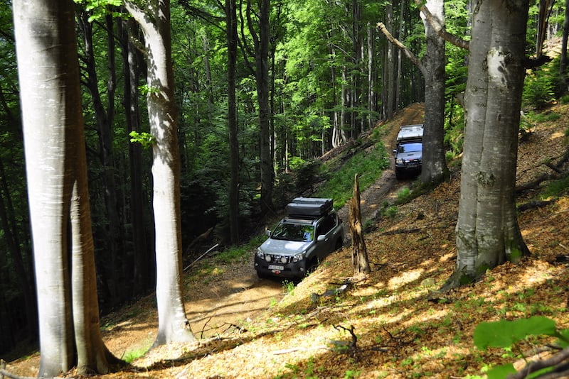 Expedition adventure offroad in Carpathians forests with 4Venture